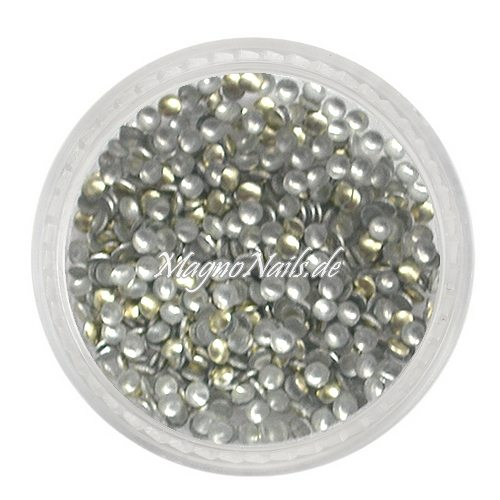 Einlegemotive - Mini Metall Plättchen - rund hell gold Nail Nagelstudio Nägel Nailart Nail art