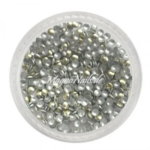 Einlegemotive - Mini Metall Plättchen - rund hell gold Nail Nagelstudio Nägel Nailart Nail art