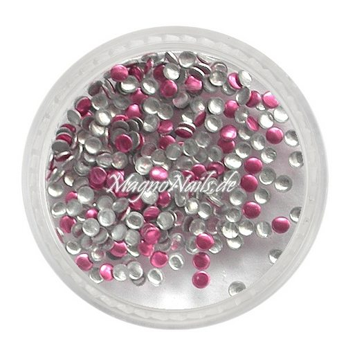 Einlegemotive - Mini Metall Plättchen - rund pink Nail Nagelstudio Nägel Nailart Nail art