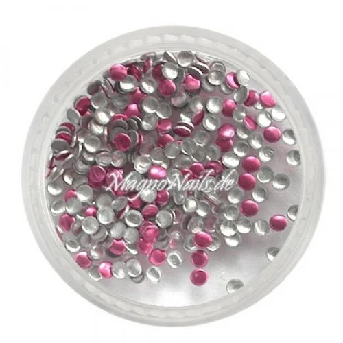 Einlegemotive - Mini Metall Plättchen - rund pink Nail Nagelstudio Nägel Nailart Nail art