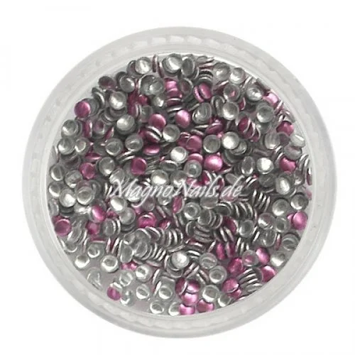Einlegemotive - Mini Metall Plättchen - rund rosa Nail Nagelstudio Nägel Nailart Nail art
