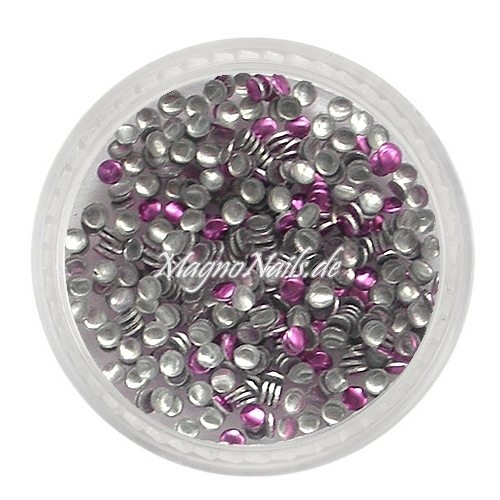 Einlegemotive - Mini Metall Plättchen - rund lila Nail Nagelstudio Nägel Nailart Nail art