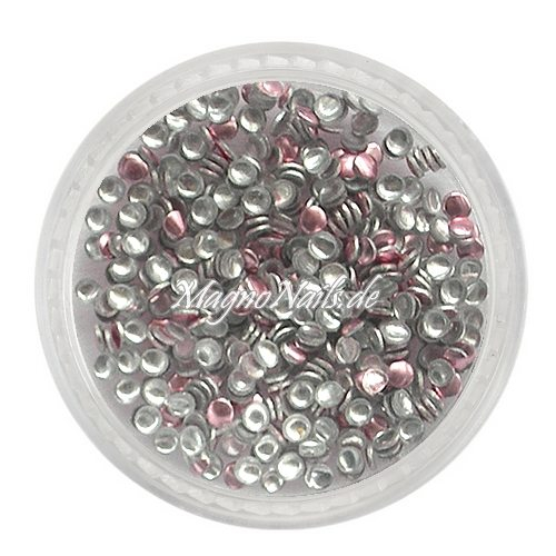 Einlegemotive - Mini Metall Plättchen - rund altrosa Nail Nagelstudio Nägel Nailart Nail art