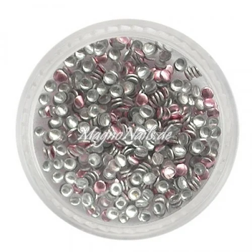 Einlegemotive - Mini Metall Plättchen - rund altrosa Nail Nagelstudio Nägel Nailart Nail art