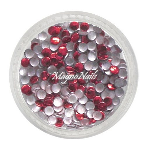 Einlegemotive - Metall Plättchen - rund rot Nail Nagelstudio Nägel Nailart Nail art