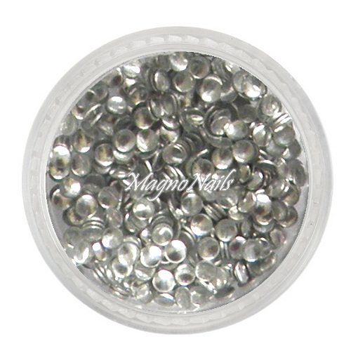 Einlegemotive - Metall Plättchen - rund silber Nail Nagelstudio Nägel Nailart Nail art