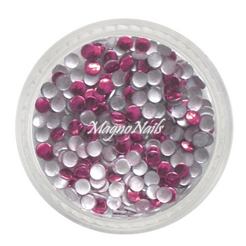 Einlegemotive - Metall Plättchen - rund pink Nail Nagelstudio Nägel Nailart Nail art
