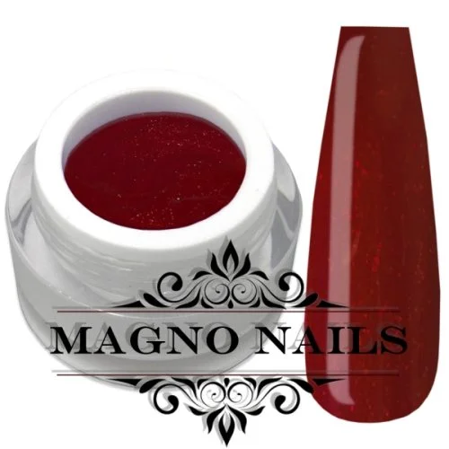 Rotes UV Gel mit sehr feinen Glitter deckend