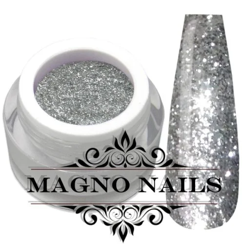 UV Gel - 831 - Glitter Gel Silver Nails Nagelgel Nögel Nail