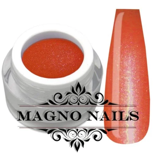 UV Gel - 847 - Glitter Gel Orange fine Nägel Nagelgel Dosen UV-Gel Color Gel Farbgel Perlmutt Perlgel neon orange