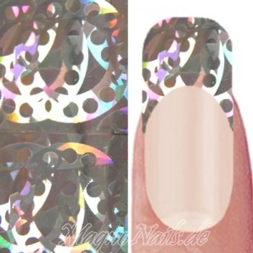 Nail Art Transfer Folie 1,5m - Nail Foil - Laser Rings Nagelfolie Nageldesign Folie Tranferfolie Nailart