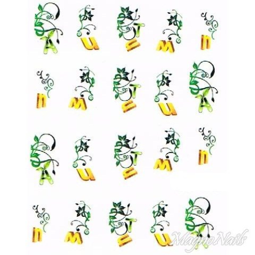 2D Nail Art One Stoke Sticker