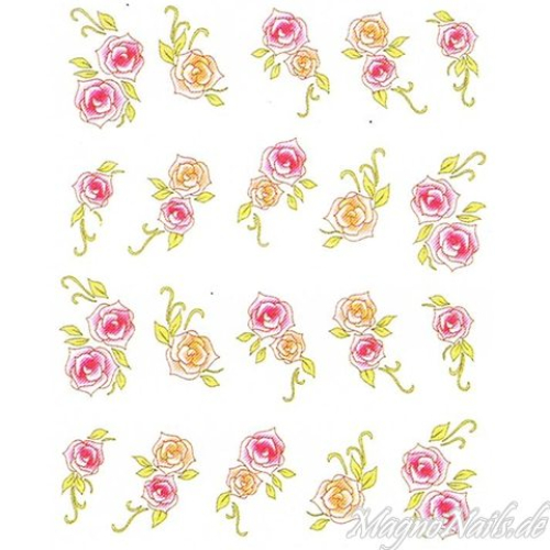 2D Nail Art One Stoke Sticker