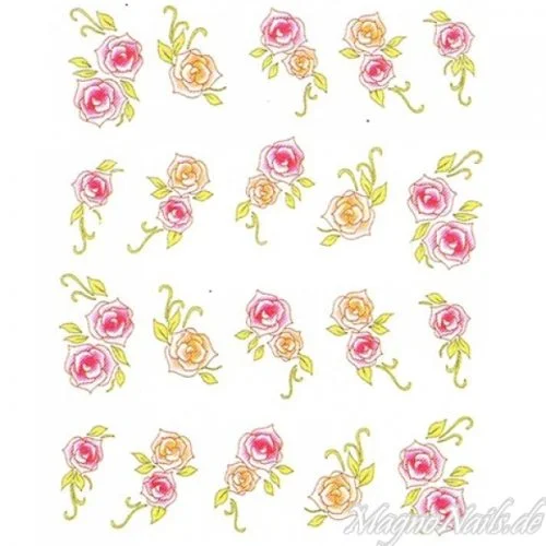 2D Nail Art One Stoke Sticker