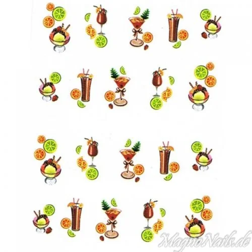 2D Nail Art One Stoke Sticker