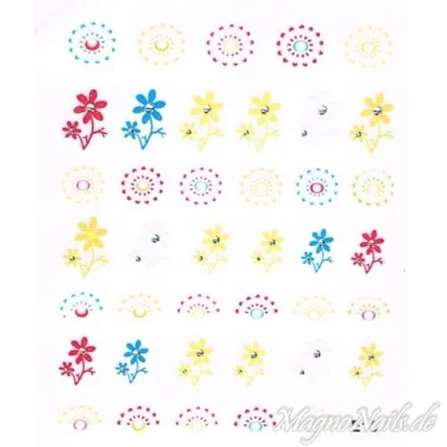 Nail Art 2D Sticker Nagelaufkleber Aufkleber Nageldesign Nägel selbstklebend Blumen