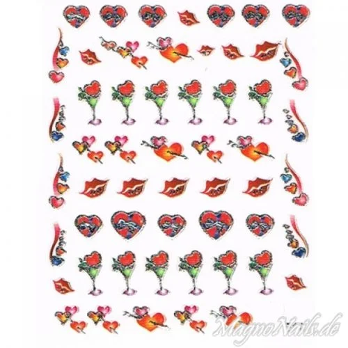 Nail Art 2D Sticker Nagelaufkleber Aufkleber Nageldesign Nägel selbstklebend Hochzeitssticker