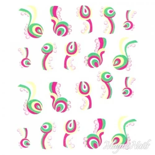 2D Nail Art One Stoke Sticker