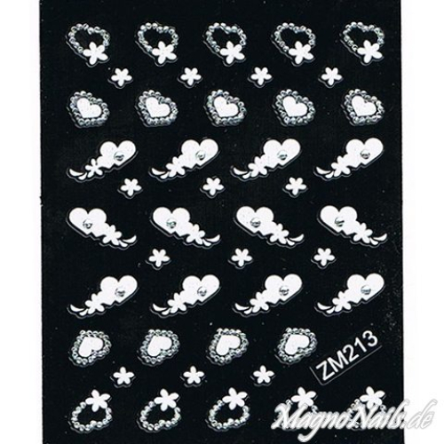Nail Art 2D Sticker Nagelaufkleber Aufkleber Nageldesign Nägel selbstklebend Herzen