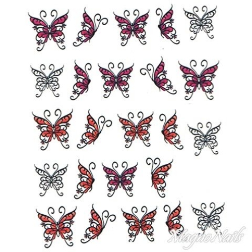 2D Nail Art One Stoke Sticker