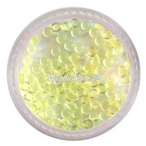 Nail Art Einlegemotive - Halbperlen neongelb Nägel Nails Nailart Nageldesign Nagel Glitzer