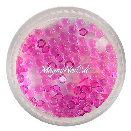 Nail Art Einlegemotive - Halbperlen neonpink Nägel Nails Nailart Nageldesign Nagel Glitzer