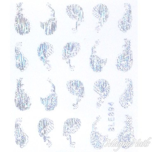 2D Nail Art One Stoke Sticker