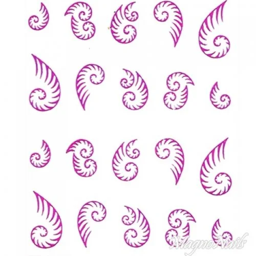 2D Nail Art One Stoke Sticker