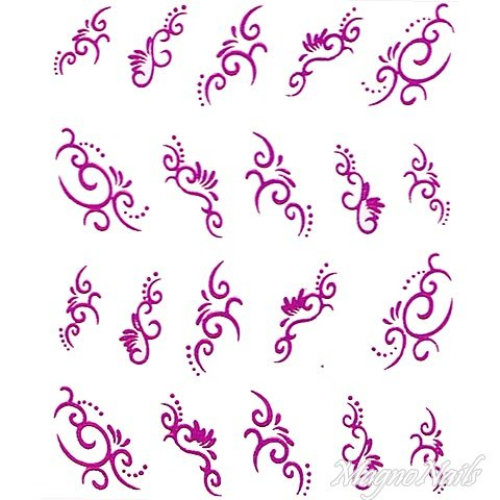 2D Nail Art One Stoke Sticker