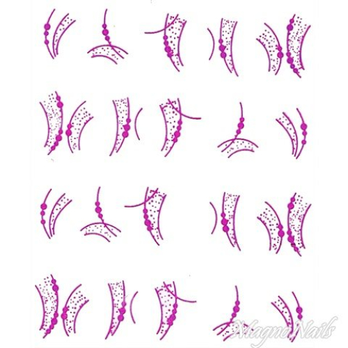 2D Nail Art One Stoke Sticker