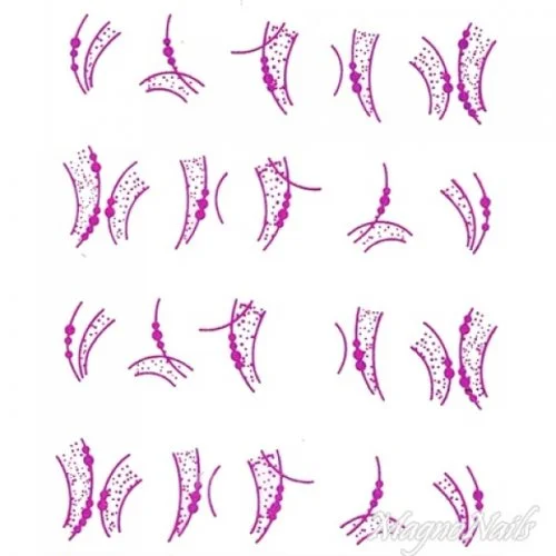 2D Nail Art One Stoke Sticker