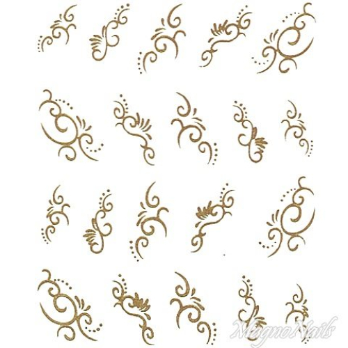 2D Nail Art One Stoke Sticker