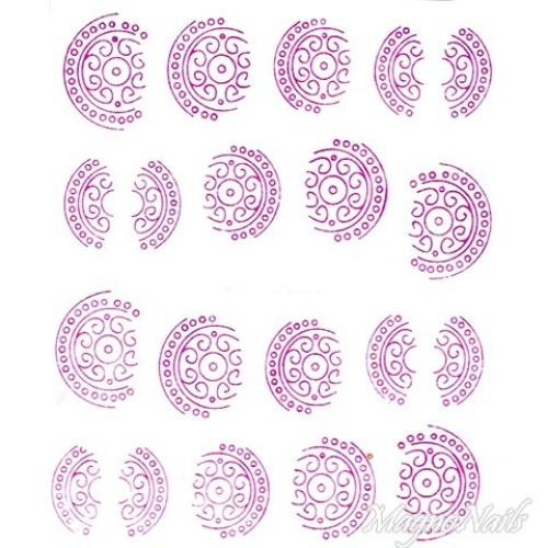 2D Nail Art One Stoke Sticker