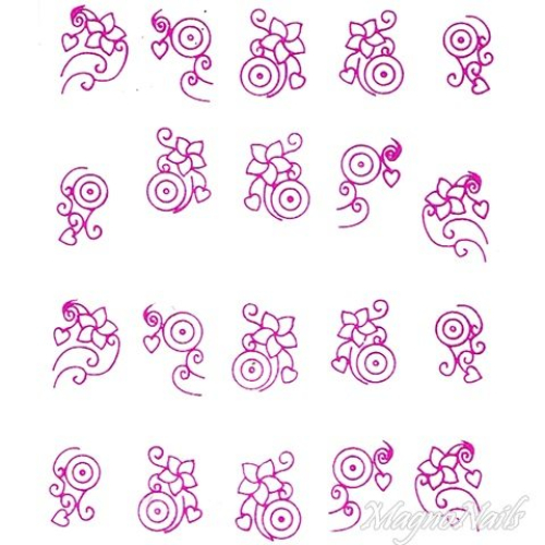 2D Nail Art One Stoke Sticker