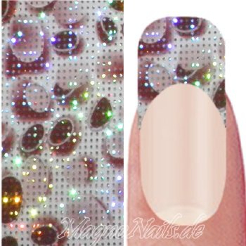 Nail Art Transfer Folie 1,5m - Nail Foil - Brown Stones Nagelfolie Nageldesign Folie Tranferfolie Nailart