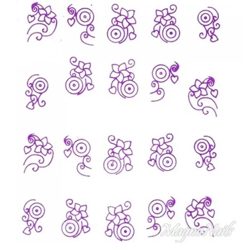 2D Nail Art One Stoke Sticker