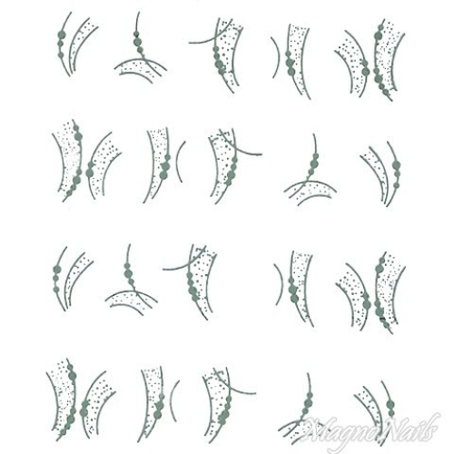 2D Nail Art One Stoke Sticker