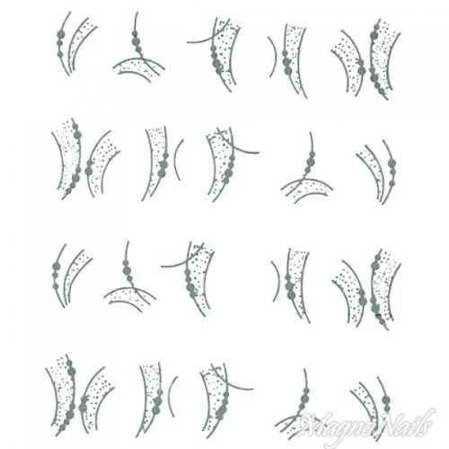 2D Nail Art One Stoke Sticker