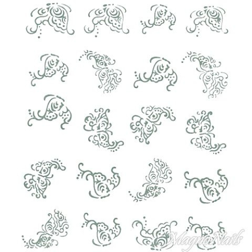 2D Nail Art One Stoke Sticker