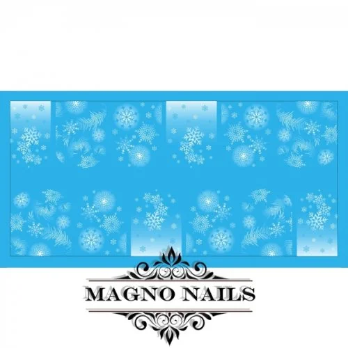 Nail Art Water Airbrush Sticker Schneeflocken Winter Wasser Tattos 
