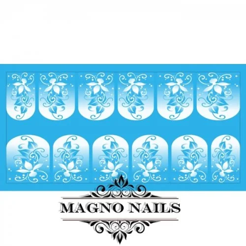 Nail Art Water Airbrush Sticker Wasser Tattos Ombré Blumen