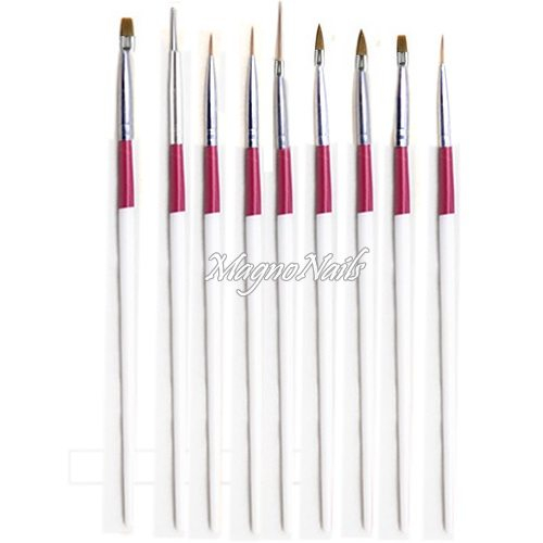 Nail Art Pinsel Set 9-Teilig Nagelpinsel Nägel Nagelstudio Zubehör Günstig Schnäppchen