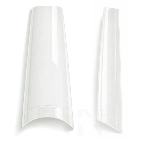 Preview: Ballerina Tips natur mit kurzer Klebefläche Tunnel