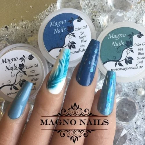 Naildesign Ideen - Blau Nägel Hellblau Dunkelblau
