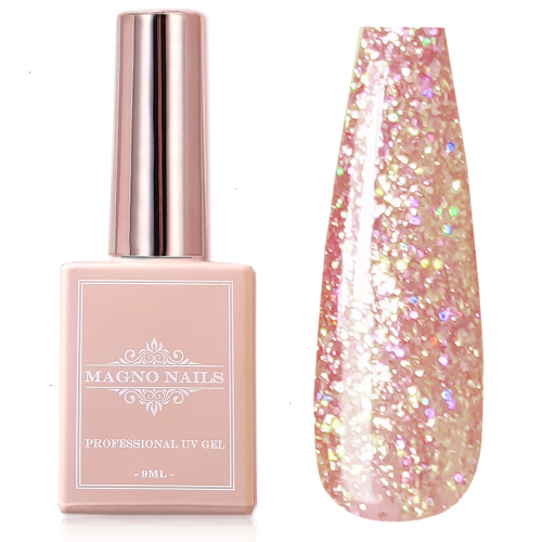 UV Gel - 4738 - Chrome Glam Gel - Rainbow Peach