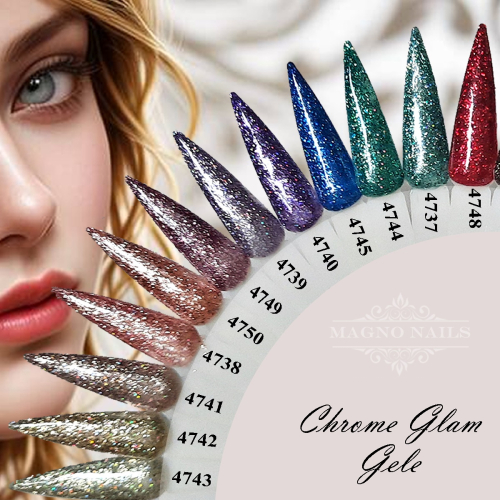 Preview: UV Glitter Gele - Chrom Multicolor Glam Gele