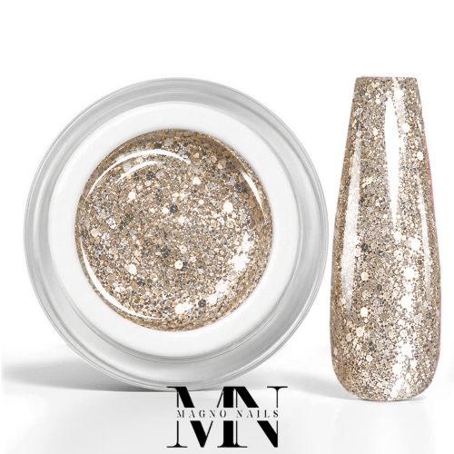Dunkelgrau Glitter  - Chrome Glitter Glam Gel - Antracite