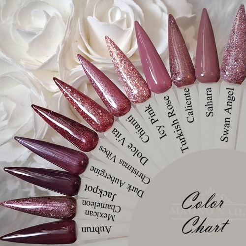 Preview: Farbpalette - Color Chart - Red Brown Colors - rot braun Glitter