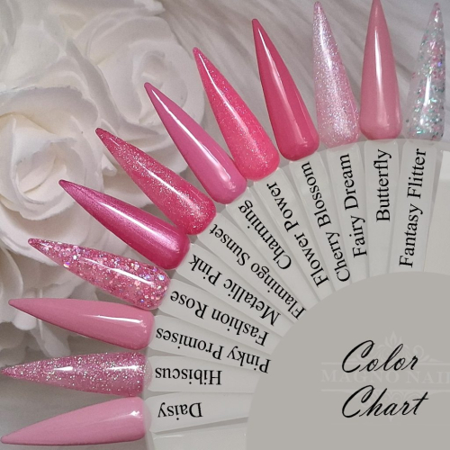 Preview: Colorchart - Farbpalette Nail pink neonpink rosa nude