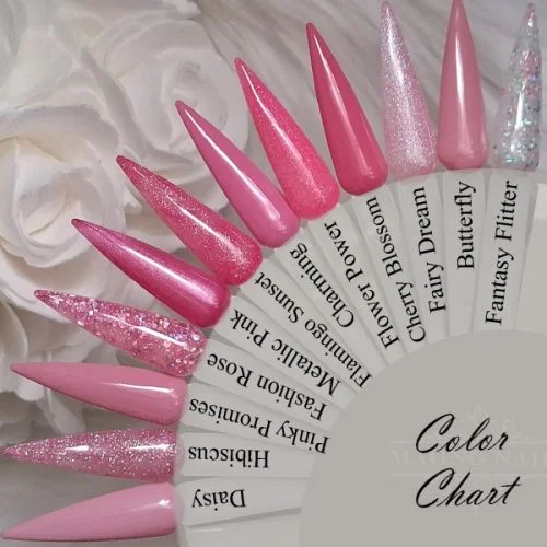 Colorchart - Farbpalette Nail pink neonpink rosa nude